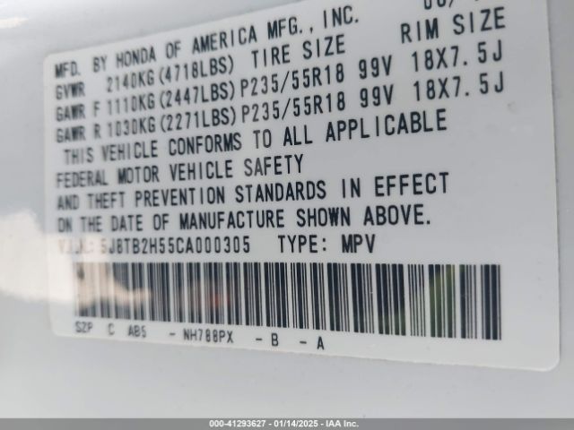 2012 ACURA RDX 5J8TB2H55CA000305 Photo 8