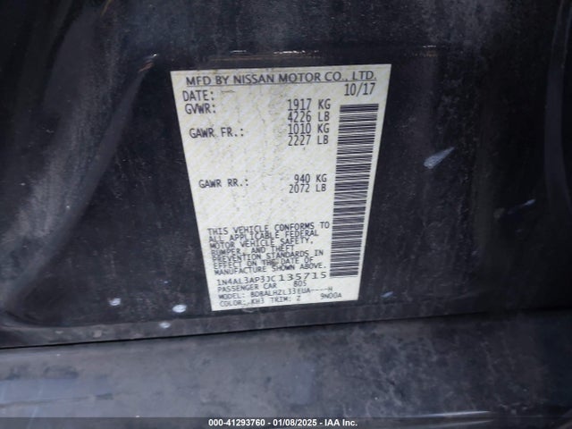 1N4AL3AP3JC135715 Nissan Altima 2.5 Sr
