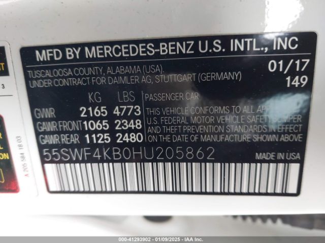55SWF4KB0HU205862 Mercedes-Benz C 300 4matic/luxury 4matic/sport 4matic