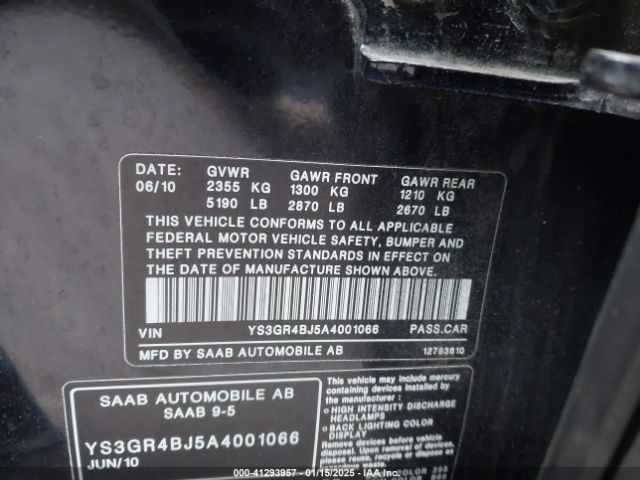 2010 SAAB 9-5 YS3GR4BJ5A4001066 Photo 8