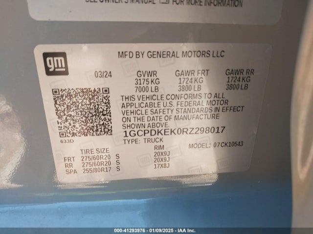 1GCPDKEK0RZ298017 Chevrolet Silverado 1500 4wd  Short Bed Lt With 2fl
