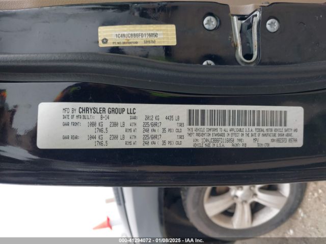 1C4NJCBB6FD116050 Jeep Compass Sport