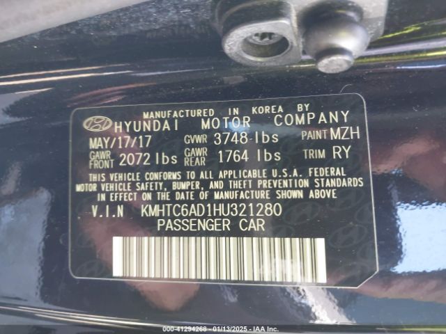 KMHTC6AD1HU321280 Hyundai Veloster Value Edition