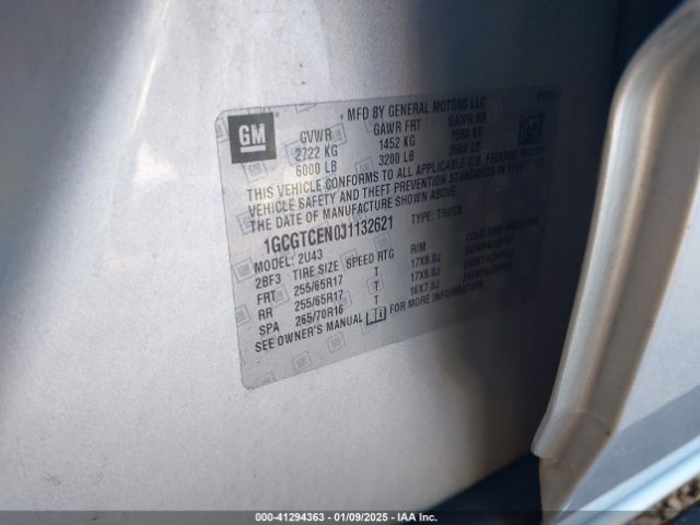 1GCGTCEN0J1132621 Chevrolet Colorado Lt