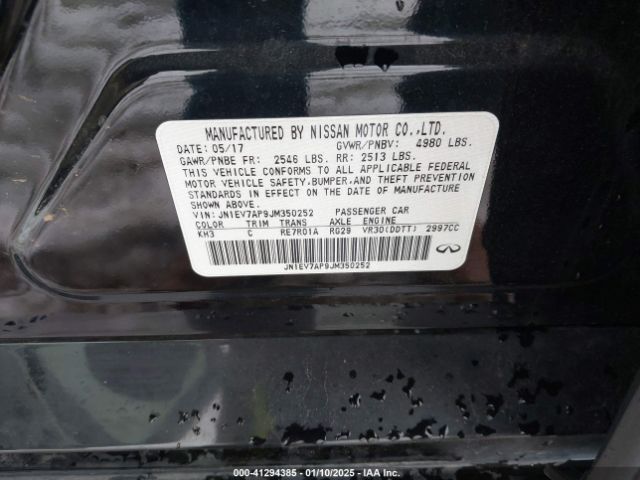 JN1EV7AP9JM350252 Infiniti Q50 3.0t Luxe