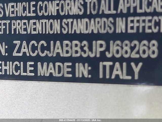 ZACCJABB3JPJ68268 Jeep Renegade Latitude Fwd