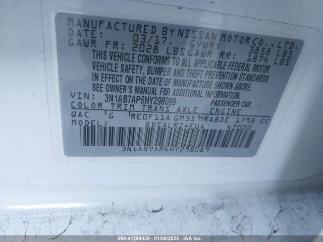 3N1AB7AP6HY298089 Nissan SENTRA SR