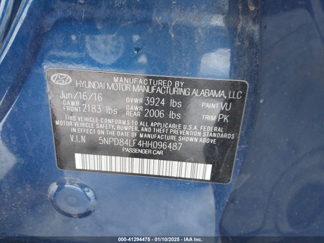 Hyundai ELANTRA SE 2017 5NPD84LF4HH096487 Image 9