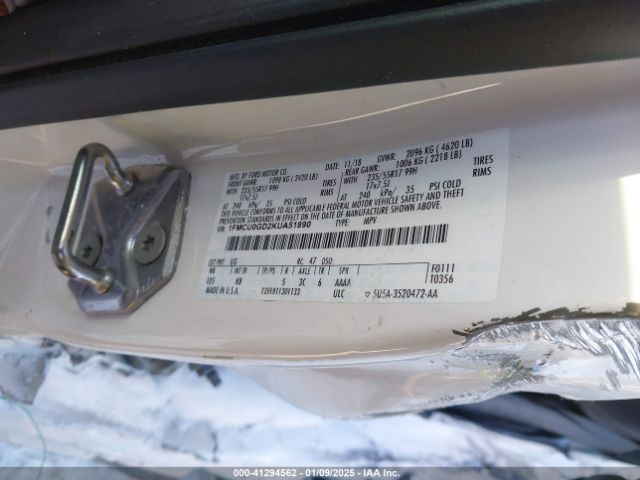1FMCU0GD2KUA51890 Ford ESCAPE SE