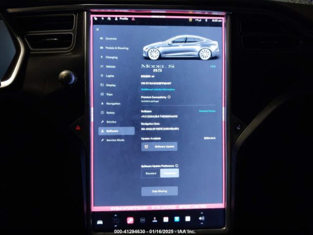 5YJSA1H1XEFP30497 Tesla Model S P85
