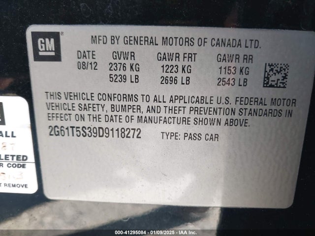 2013 CADILLAC XTS 2G61T5S39D9118272 Photo 8