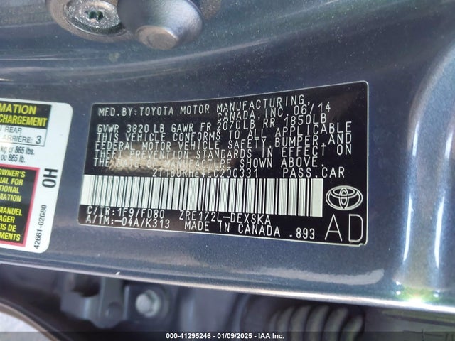 Toyota Corolla S Plus 2014 2T1BURHE4EC200331 Image 9