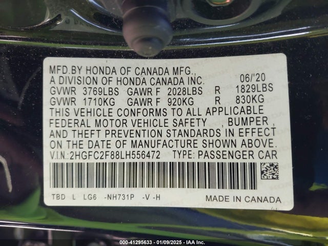 Honda Civic Sport 2020 2HGFC2F88LH556472 Image 9
