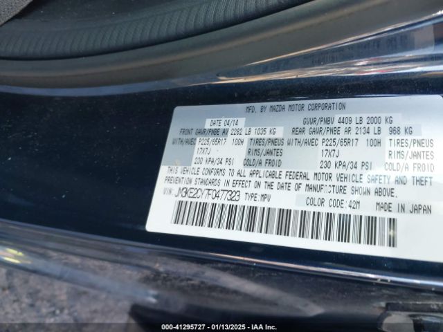 JM3KE2CY7F0477323 Mazda Cx-5 Touring