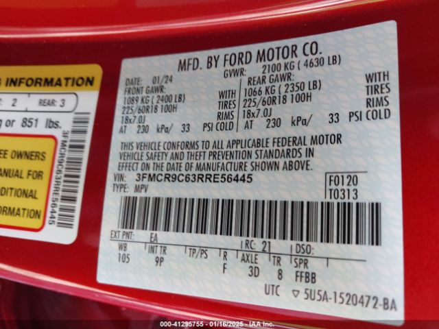 3FMCR9C63RRE56445 Ford Bronco Sport Outer Banks