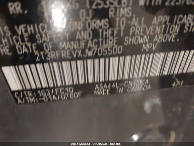 2T3RFREVXJW705500 Toyota Rav4 Xle