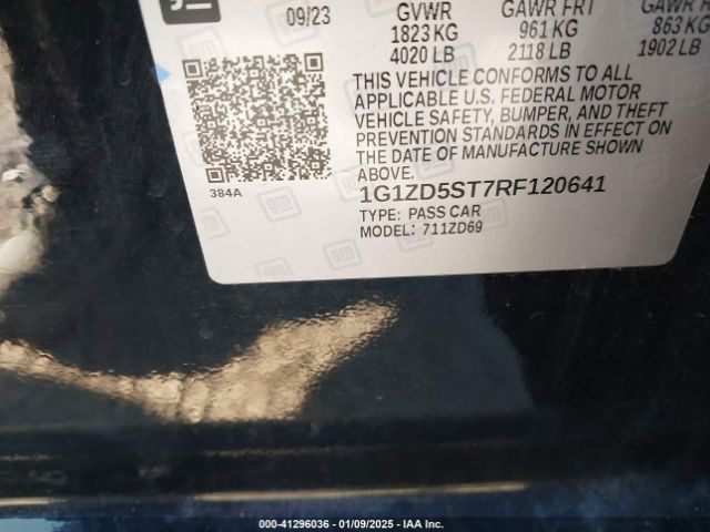 1G1ZD5ST7RF120641 Chevrolet Malibu Fwd 1lt