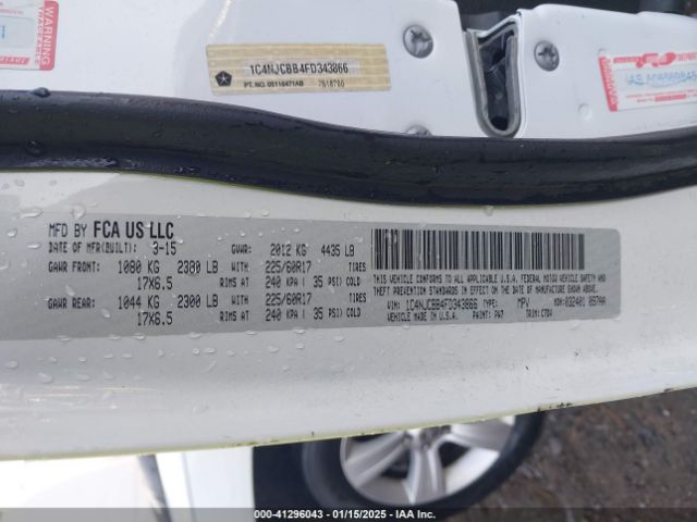 1C4NJCBB4FD343866 Jeep Compass Sport