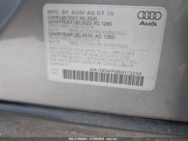 2011 AUDI Q5 WA1DKAFP0BA013294 Photo 8
