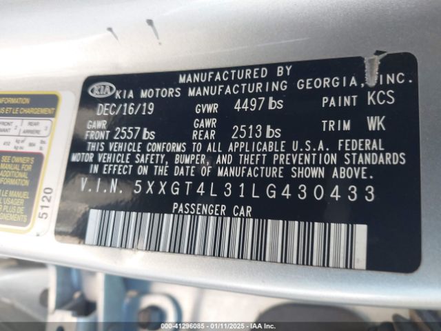5XXGT4L31LG430433 KIA Optima Lx