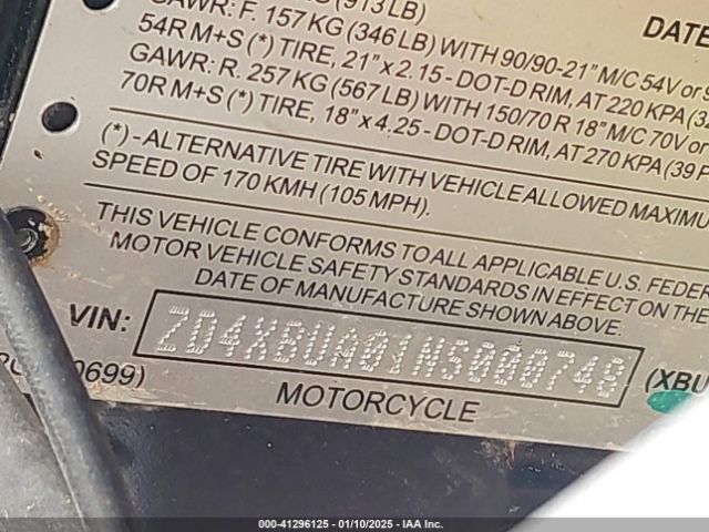 2022 APRILIA TUAREG ZD4XBUA01NS000748 Photo 9