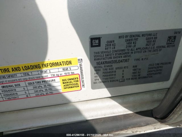 5GAKRAKD2EJ347367 Buick Enclave Convenience