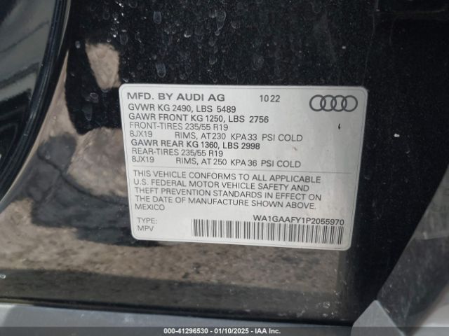 WA1GAAFY1P2055970 Audi Q5 Premium 45 Tfsi S Line Quattro