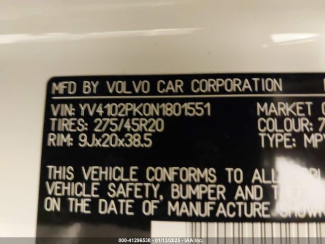 YV4102PK0N1801551 Volvo Xc90 T5 Momentum 7 Passenger
