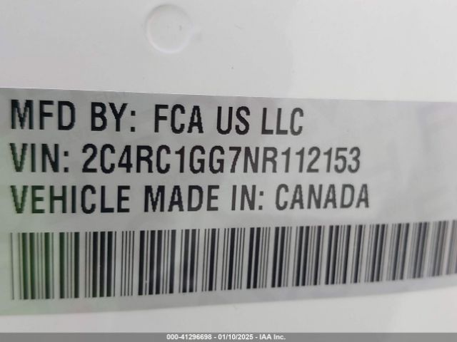 2022 CHRYSLER PACIFICA 2C4RC1GG7NR112153 Photo 8