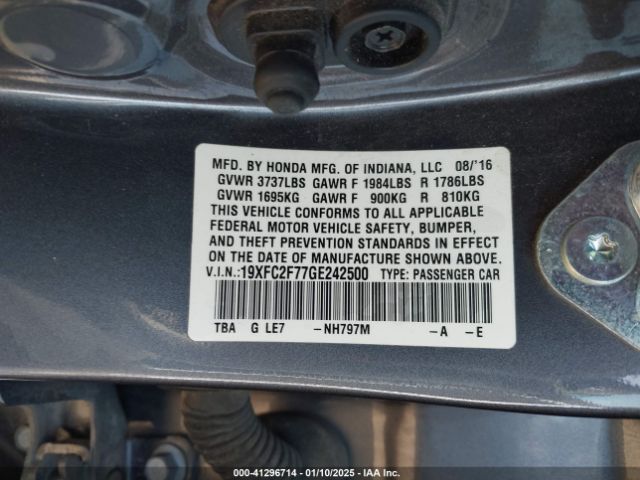 19XFC2F77GE242500 Honda CIVIC EX