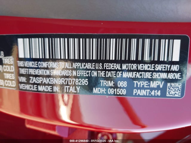 41296840 :رقم المزاد ، ZASPAKBN9R7D78295 vin ، 2024 Alfa Romeo Stelvio Competizione Awd مزاد بيع