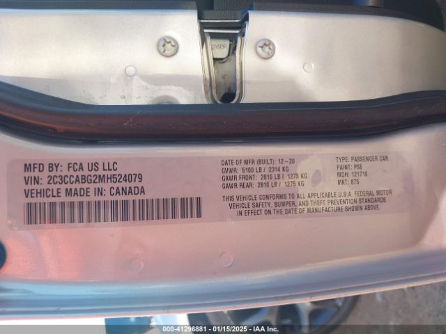 2021 CHRYSLER 300 2C3CCABG2MH524079 Photo 8