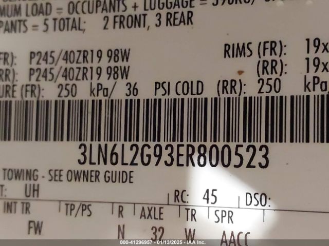 3LN6L2G93ER800523 Lincoln MKZ