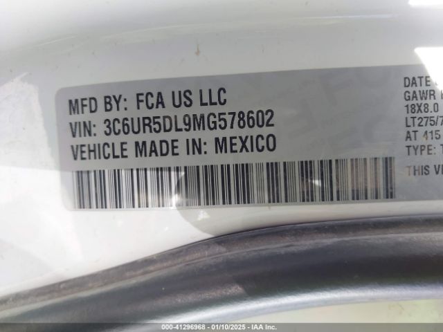 3C6UR5DL9MG578602 RAM 2500 Big Horn  4x4 6'4 Box
