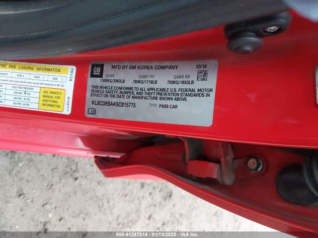 KL8CD6SA4GC615775 Chevrolet Spark 1lt Cvt