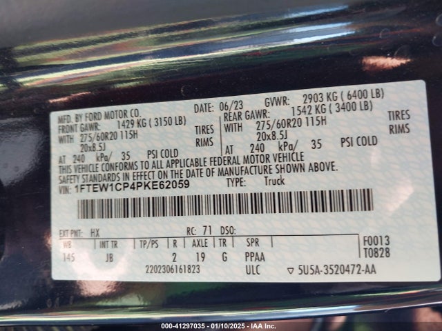 Ford F-150 Xl 2023 1FTEW1CP4PKE62059 Image 9