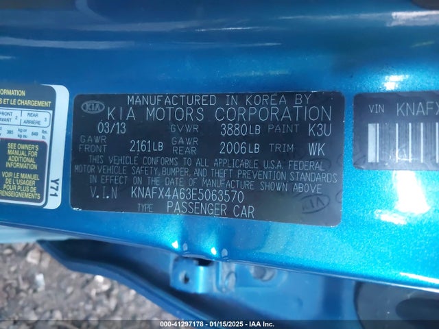 KIA FORTE LX 2014 KNAFX4A63E5063570 Image 9