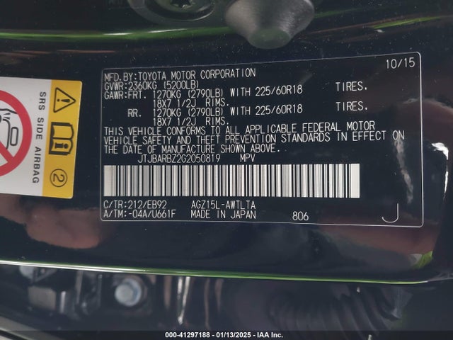 JTJBARBZ2G2050819 Lexus 8ar-fts