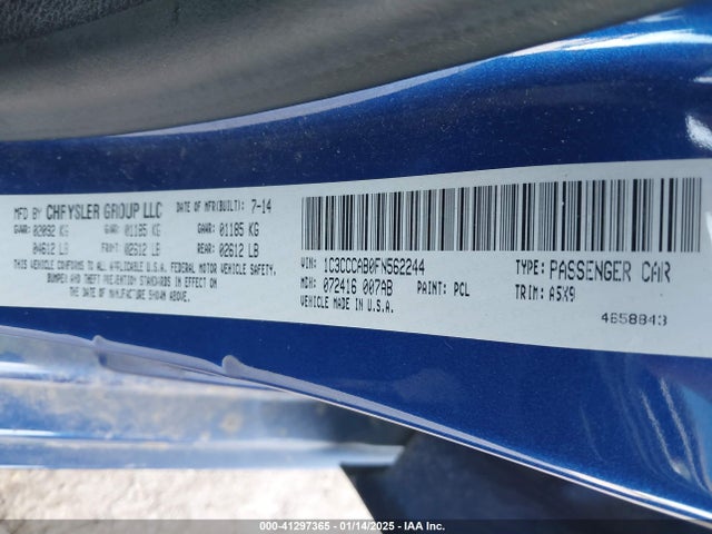 Chrysler 200 Limited 2015 1C3CCCAB0FN562244 Image 9