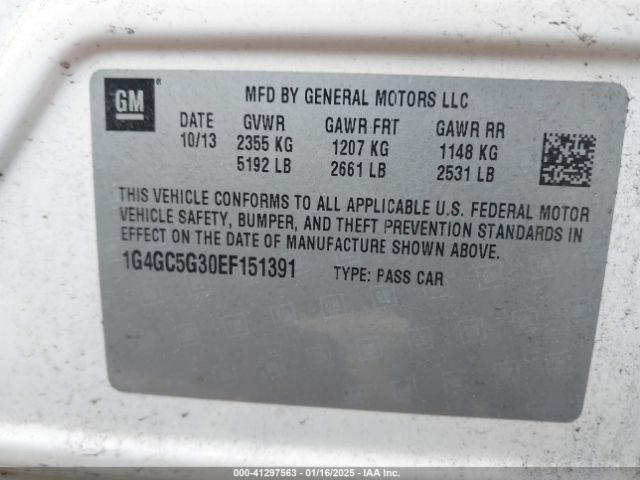 1G4GC5G30EF151391 Buick Lacrosse Leather Group
