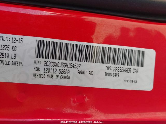 2C3CDXGJ6GH154537 Dodge Charger R/t Scat Pack