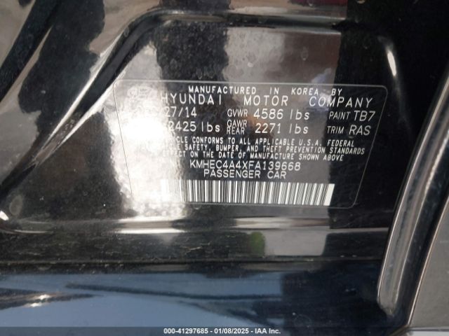 KMHEC4A4XFA139668 Hyundai SONATA HYBRID