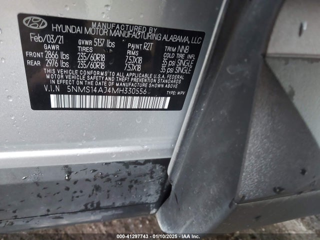 Hyundai Santa Fe Se 2021 5NMS14AJ4MH330556 Image 9