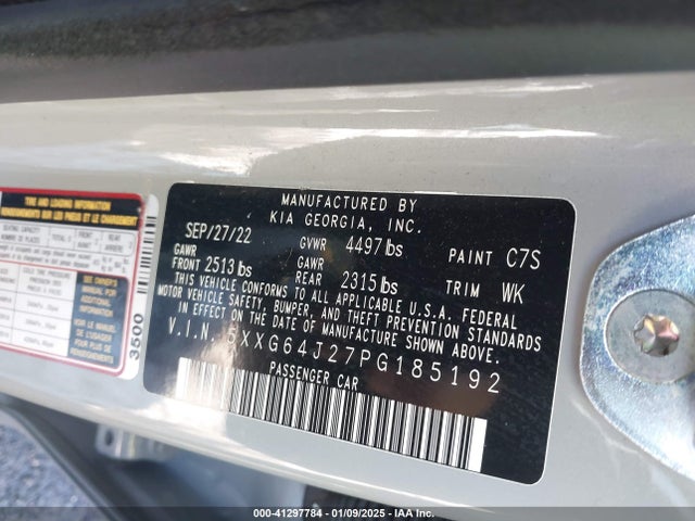 5XXG64J27PG185192 KIA K5 Gt-line
