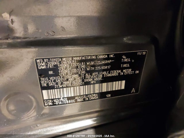 Toyota Rav4 Xle 2020 2T3W1RFVXLC037931 Image 9