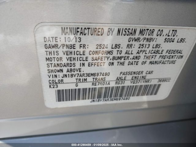 JN1BV7AR3EM697490 Infiniti Q50 Premium