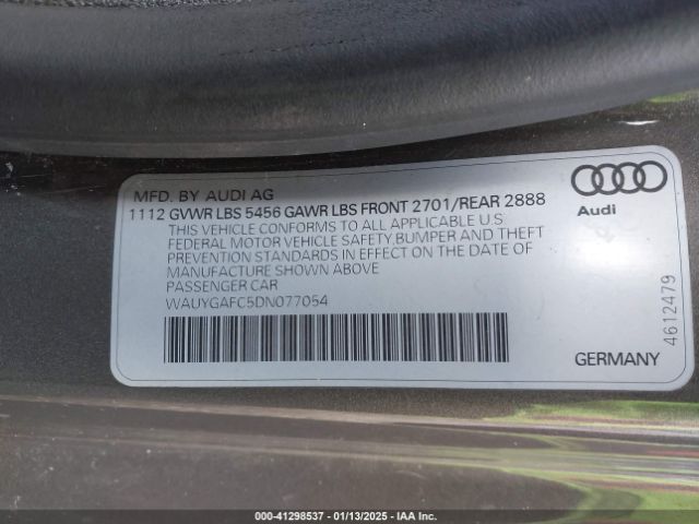 2013 AUDI A7 WAUYGAFC5DN077054 Photo 8