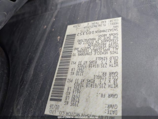 5N1AZ2MH8GN105352 Nissan MURANO S