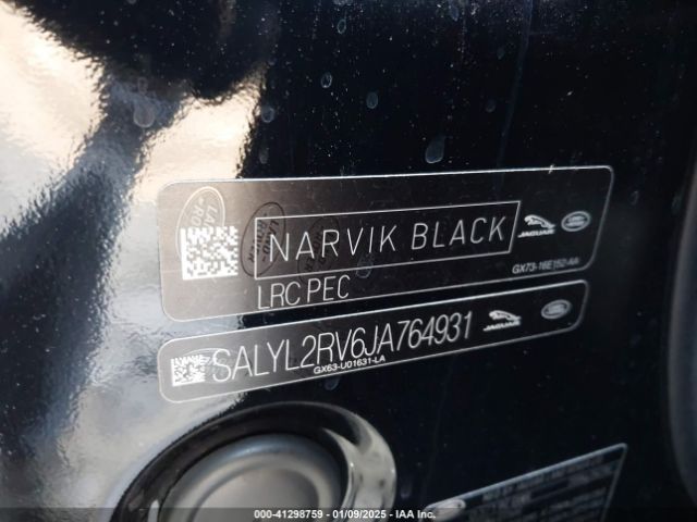 SALYL2RV6JA764931 Land Rover Range Rover Velar P380 Se R-dynamic