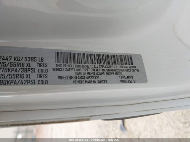 ZFBHRFABXL6P28781 RAM Promaster City Tradesman